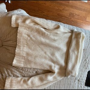 Anthropologie off the shoulder white sweater